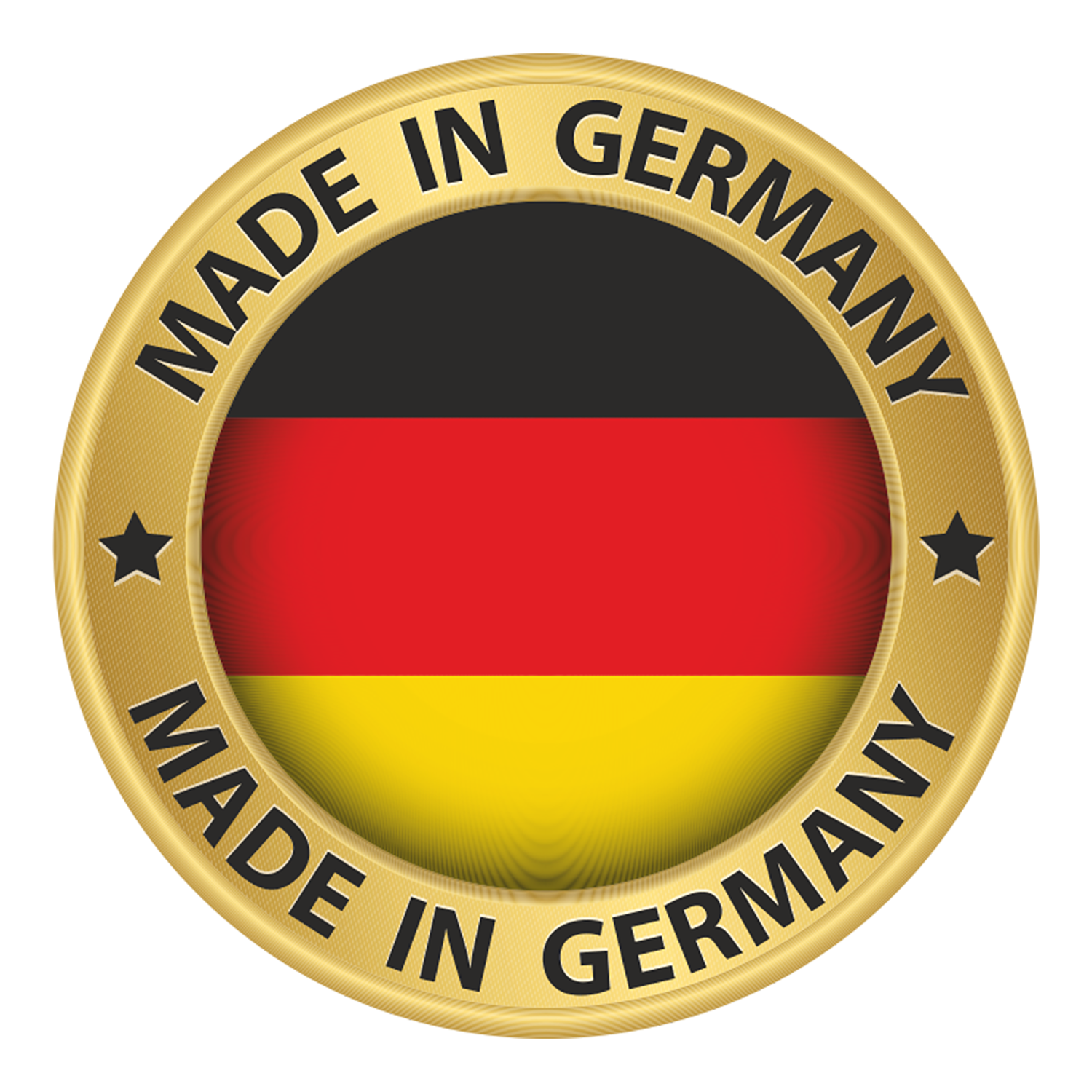 [CITYPNG.COM]FREE Gold Round Made In Germany Sign Label PNG - 1500x1500